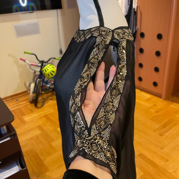 Ariella embroidered  caftan tunic dress long top Sz L - Picture 4 of 16